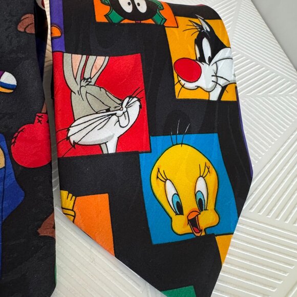 Looney Tunes Vintage 90s Lot of 5 Neck Ties Silk & Polyester Warner Bros - Picture 9 of 9